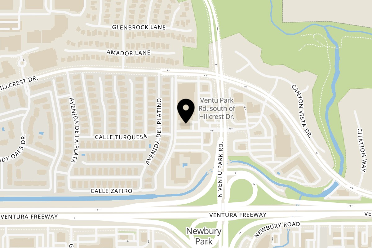Map showing the location of Saffron on 579 N Ventu Park Rd A in Newbury Park